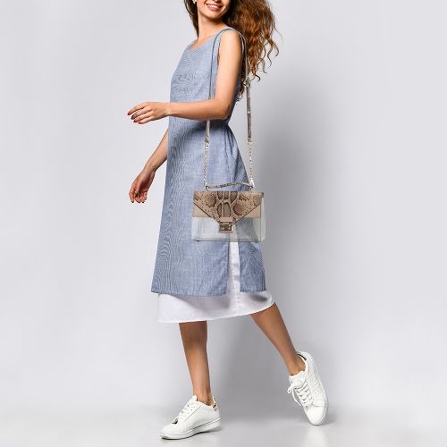 Python Embossed Leather and PVC Sloan Top Handle Bag - Michael Kors - Modalova
