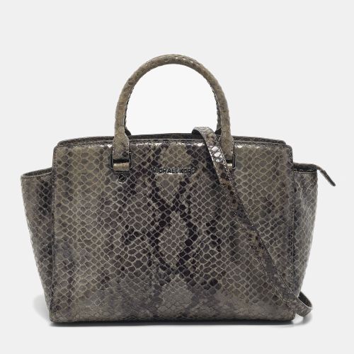 Selma Python Effect Leather Tote Bag - Michael Kors - Modalova