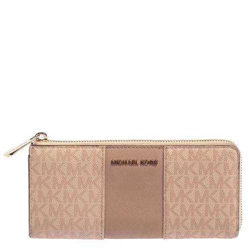 Michael Kors Pink Signature Leather Zip Around Wallet - Michael Kors - Modalova