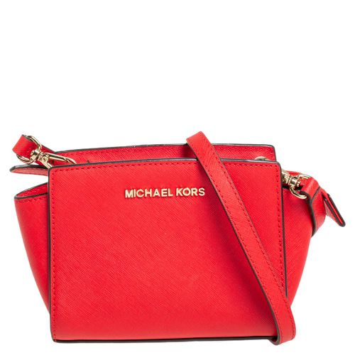 Saffiano Leather Mini Selma Crossbody Bag - Michael Kors - Modalova