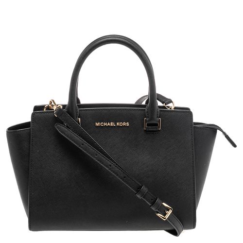 Michael Kors Black Leather Selma Satchel - Michael Kors - Modalova