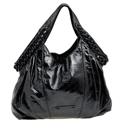 Michael Kors Black Patent Leather Chain Hobo - Michael Kors - Modalova