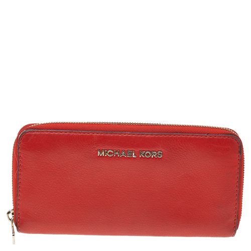 Michael Kors Orange Leather Bedford Zip Around Wallet - Michael Kors - Modalova