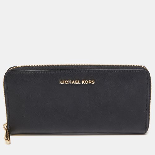 Michael Kors Black Leather Bedford Zip Around Wallet - Michael Kors - Modalova