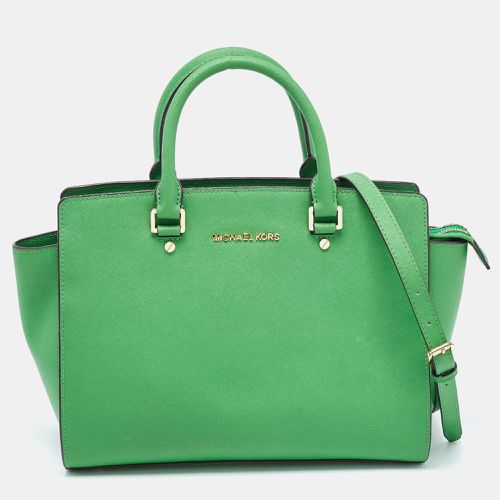 Michael Kors Green Saffiano Lux Leather Large Selma Tote - Michael Kors - Modalova