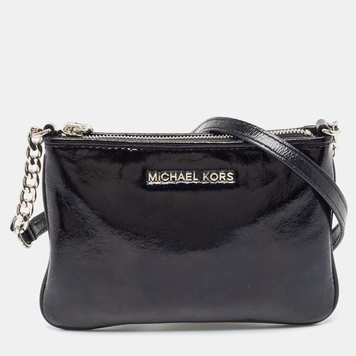 Michael Kors Black Patent Leather Zip Crossbody Bag - Michael Kors - Modalova