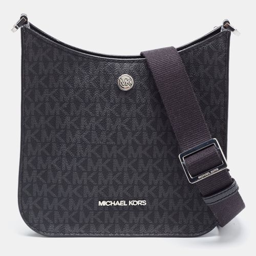 Michael Kors Black Signature Coated Canvas Briley Messenger Bag - Michael Kors - Modalova