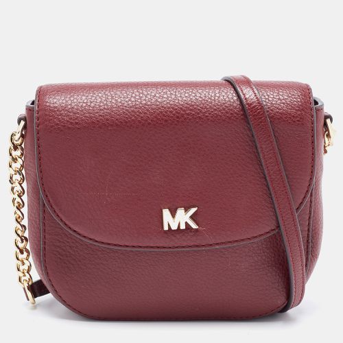 Michael Kors Burgundy Leather Mott Crossbody Bag - Michael Kors - Modalova