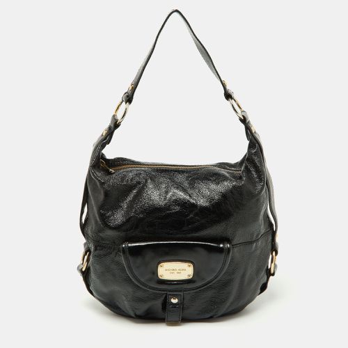 Michael Kors Black Patent Leather Fulton Hobo - Michael Kors - Modalova