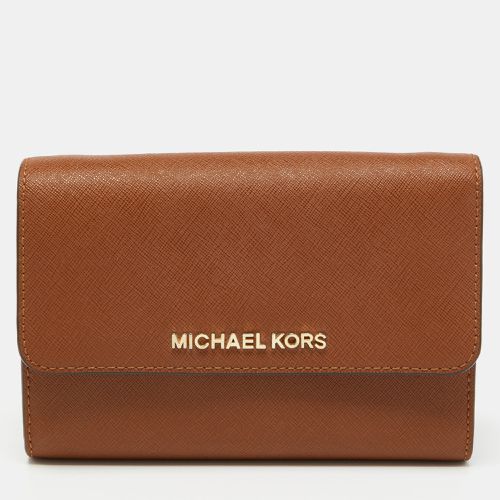 Michael Kors Brown Leather Flap Wallet - Michael Kors - Modalova