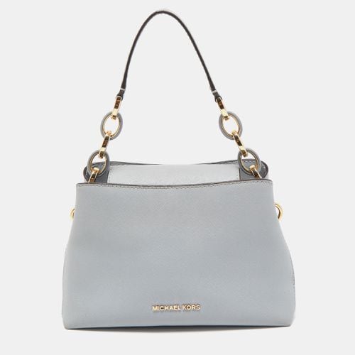 Michael Kors Light Blue Saffiano Leather Portia Satchel - Michael Kors - Modalova