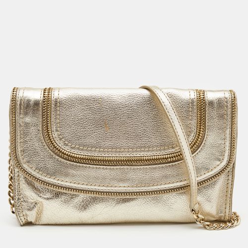 Michael Kors Gold Leather Naomi Clutch Bag - Michael Kors - Modalova