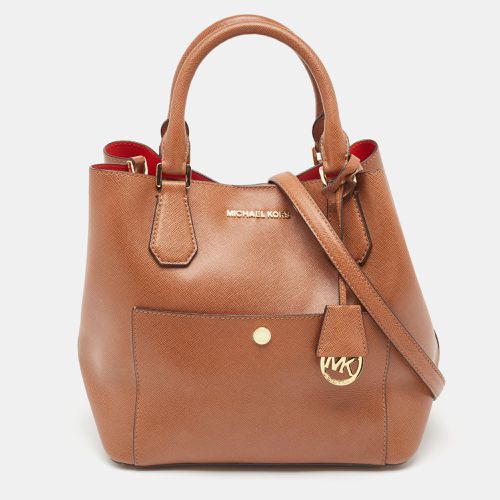 Michael Kors Brown Saffiano Leather Greenwich Tote - Michael Kors - Modalova