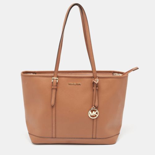 Michael Kors Brown Saffiano Leather Jet Set Travel Tote - Michael Kors - Modalova