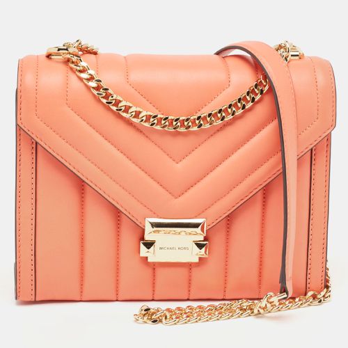 Michael Kors Peach Quilted Leather Large Whitney Shoulder Bag - Michael Kors - Modalova