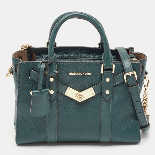 Michael Kors Dark Green Leather Nouveau Hamilton Tote - Michael Kors - Modalova