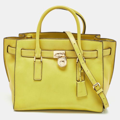 Michael Kors Lime Green Leather Hamilton Tote - Michael Kors - Modalova