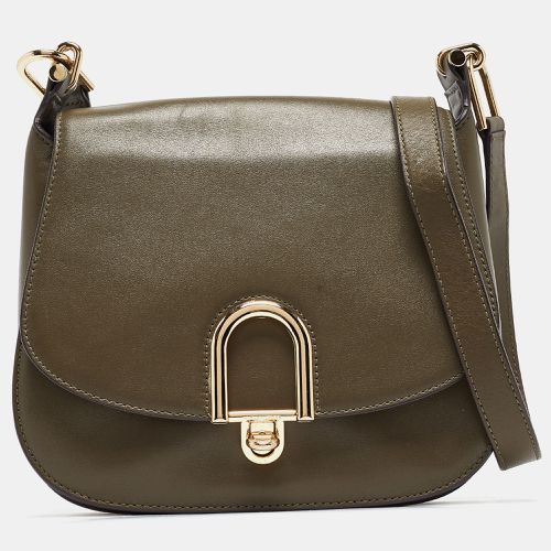 Michael Kors Olive Green Leather Delfina Saddle Bag - Michael Kors - Modalova