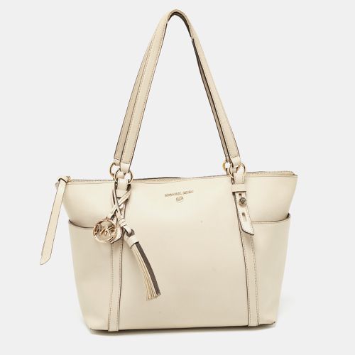 Light Leather Medium Top Zip Jet Set Tote - Michael Kors - Modalova