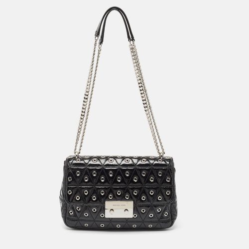 Michael Kors Black Quilted Leather Large Eyelet Sloan Chain Shoulder Bag - Michael Kors - Modalova