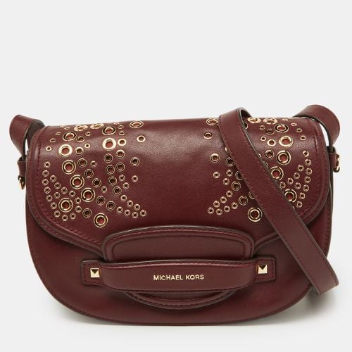 Michael Kors Red Grommet Leather Flap Crossbody Bag - Michael Kors - Modalova