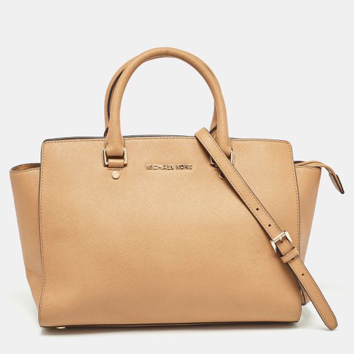 Michael Kors Brown Saffiano Leather Large Selma Tote - Michael Kors - Modalova