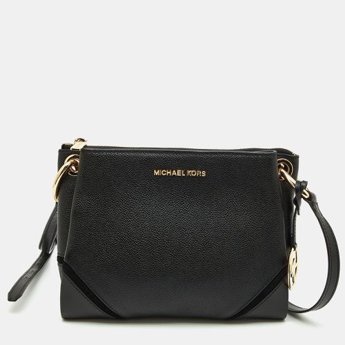 Michael Kors Black Leather Nicole Crossbody Bag - Michael Kors - Modalova