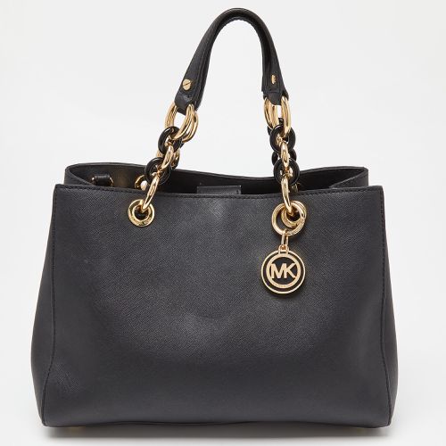 MICHAEL Michael Kors Black Saffiano Leather Medium Cynthia Tote - MICHAEL Michael Kors - Modalova