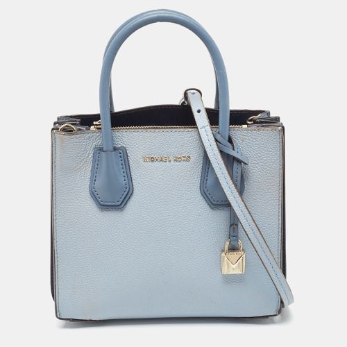 Michael Kors Grey/Blue Leather Mercer Satchel - Michael Kors - Modalova