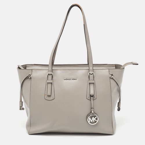 Michael Kors Grey Leather Medium Voyager Tote - Michael Kors - Modalova