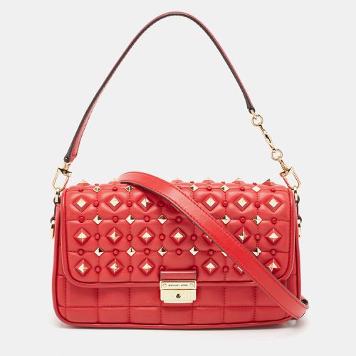 Michael Kors Red Quilted Leather Small Studded Bradshaw Convertible Shoulder Bag - Michael Kors - Modalova