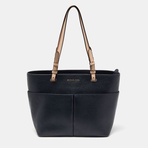 Michael Kors Dark Blue/Beige Leather Bedford Tote - Michael Kors - Modalova