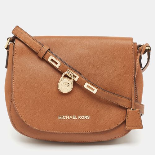 Michael Kors Brown Saffiano Leather Hamilton Messenger Bag - Michael Kors - Modalova