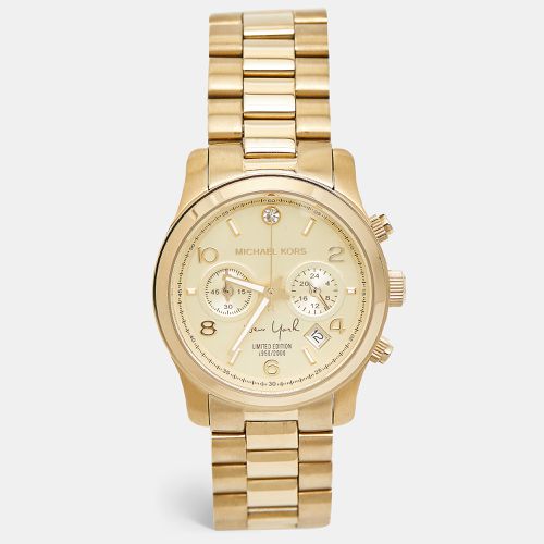 Michael Kors Yellow Gold Tone Stainless Steel Runway Limited Edition MK5662 Women's Wristwatch 38 mm - Michael Kors - Modalova