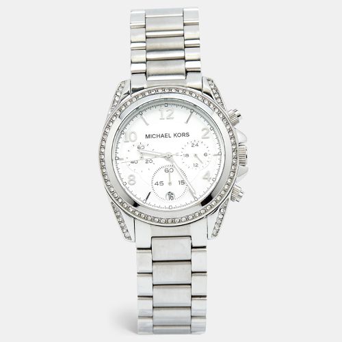 Michael Kors Silver Stainless Steel Crystal Blair MK5165 Women's Wristwatch 39 mm - Michael Kors - Modalova