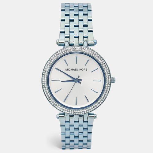 Michael Kors Silver Blue Ion-Plated Stainless Steel Darci Women's Wristwatch 39 mm - Michael Kors - Modalova