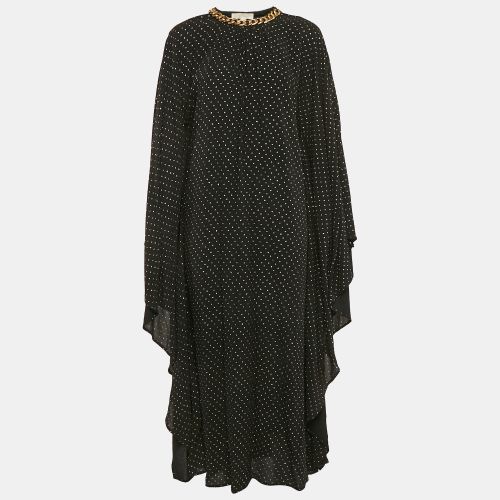 MICHAEL Michael Kors Black Dot Print Crepe Chain Detail Kaftan Dress S/M - MICHAEL Michael Kors - Modalova