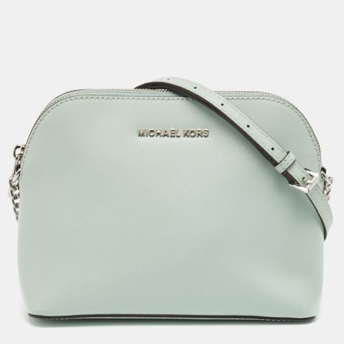 MICHAEL Michael Kors Mint Green Patent Leather Medium Cindy Dome Crossbody Bag - MICHAEL Michael Kors - Modalova