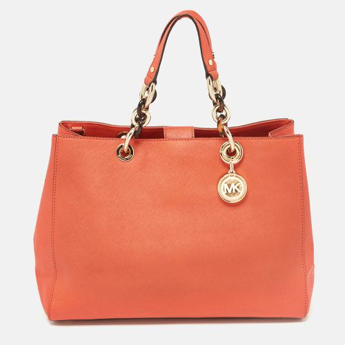 MICHAEL Michael Kors Orange Leather Cynthia Tote - MICHAEL Michael Kors - Modalova