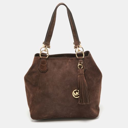 MICHAEL Michael Kors Brown Suede and Leather Shopper Tote - MICHAEL Michael Kors - Modalova