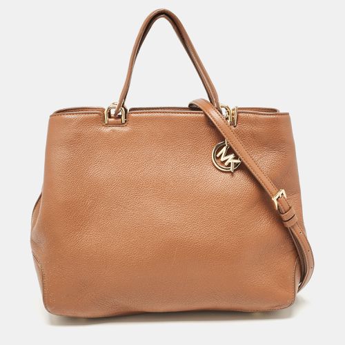 MICHAEL Michael Kors Brown Soft Leather Anabelle Zip Tote - MICHAEL Michael Kors - Modalova