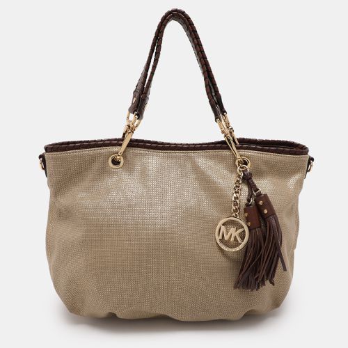 Canvas and Leather Shoulder Bag - MICHAEL Michael Kors - Modalova