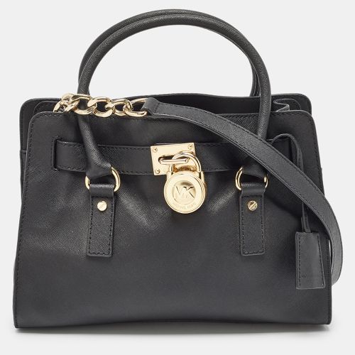 MICHAEL Michael Kors Black Leather Medium Hamilton East West Satchel - MICHAEL Michael Kors - Modalova