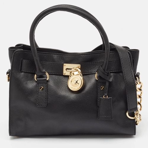 MICHAEL Michael Kors Black Leather Medium Hamilton East West Tote - MICHAEL Michael Kors - Modalova