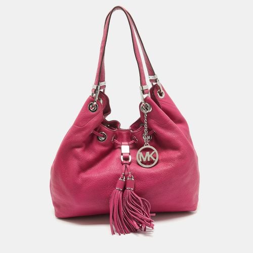 MICHAEL Michael Kors Dark Pink Leather Drawstring Hobo - MICHAEL Michael Kors - Modalova