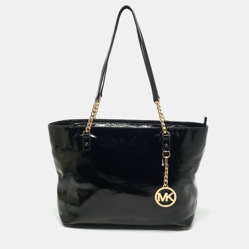 MICHAEL Michael Kors Black Patent Leather Jet Set Chain Tote - MICHAEL Michael Kors - Modalova