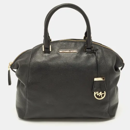 MICHAEL Michael Kors Black Leather Riley Satchel - MICHAEL Michael Kors - Modalova