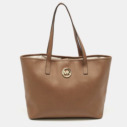 MICHAEL Michael Kors Brown Leather Medium Jet Set Travel Tote - MICHAEL Michael Kors - Modalova