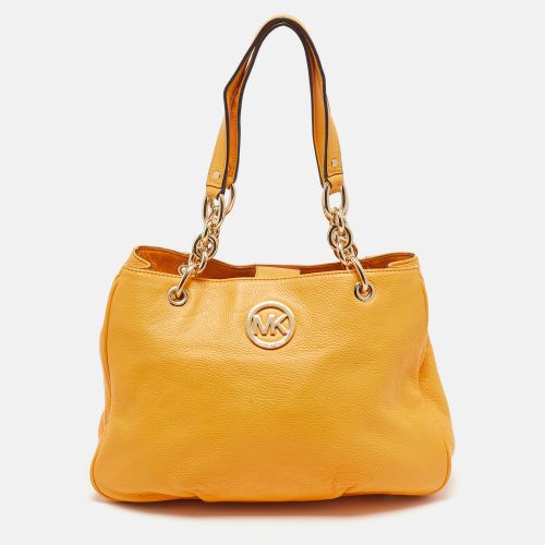 Dark Leather Fulton Chain Tote - MICHAEL Michael Kors - Modalova