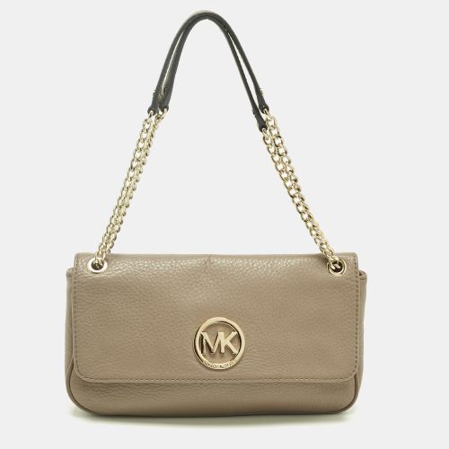 MICHAEL Michael Kors Beige Leather Fulton Shoulder Bag - MICHAEL Michael Kors - Modalova